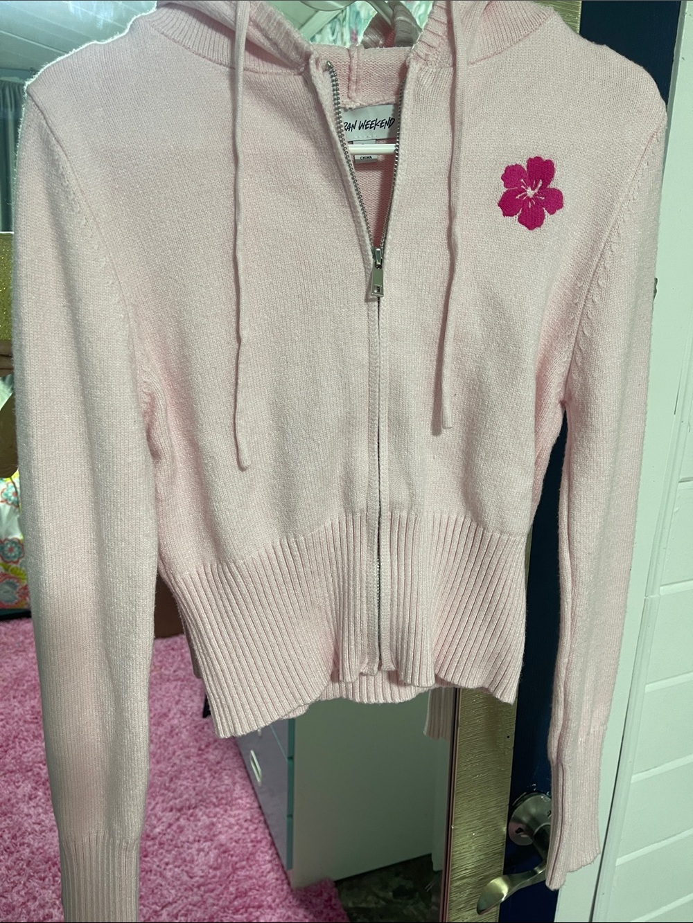 Urban Weekend Pink Zip-Up Hoodie